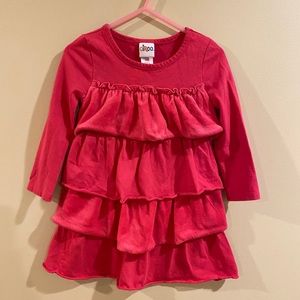 🦋 5/$20!! Pink Ruffle Dress, size 2T